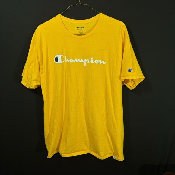 Champion Other - Champion Authentic Activewear T-Shirt Mens 2XL Short Sleeve Crew Neck Yellow